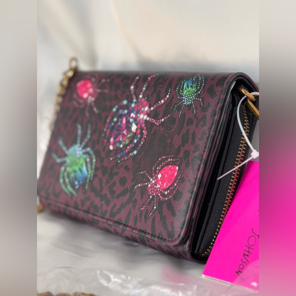 NWT Betsey Johnson🕷️ Spider Crossbody with Removable Chain - Picture 5 of 11